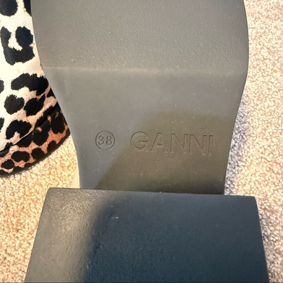 Ganni leopard print platform sandals size 38 - Picture 6 of 7